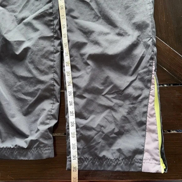 BCG Windsuit Gray Black Neon Green Hooded Jacket & Pants Tracksuit Unisex Sz L - Picture 9 of 14